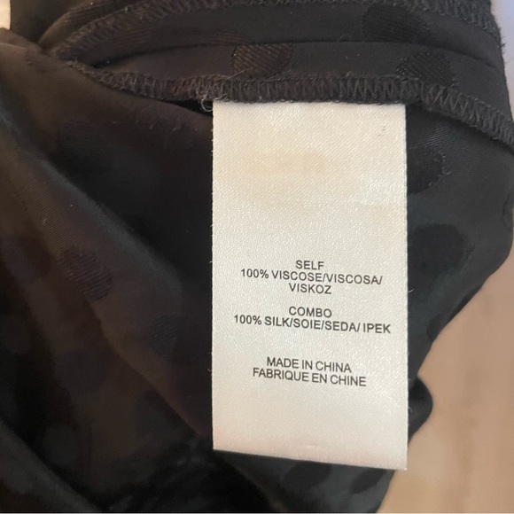 Tibi Black Polka Dot Jacquard Pleated Sculpted Pant High Rise Drawstring Jogger - Picture 9 of 10